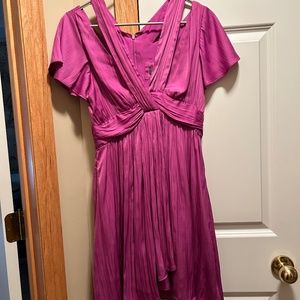 NWT Anthropologie Purple Satin Mini Dress